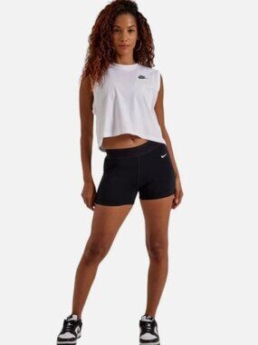 Nike Sportswear Club Women's Sleeveless Cropped Top (White/Black) Size Large